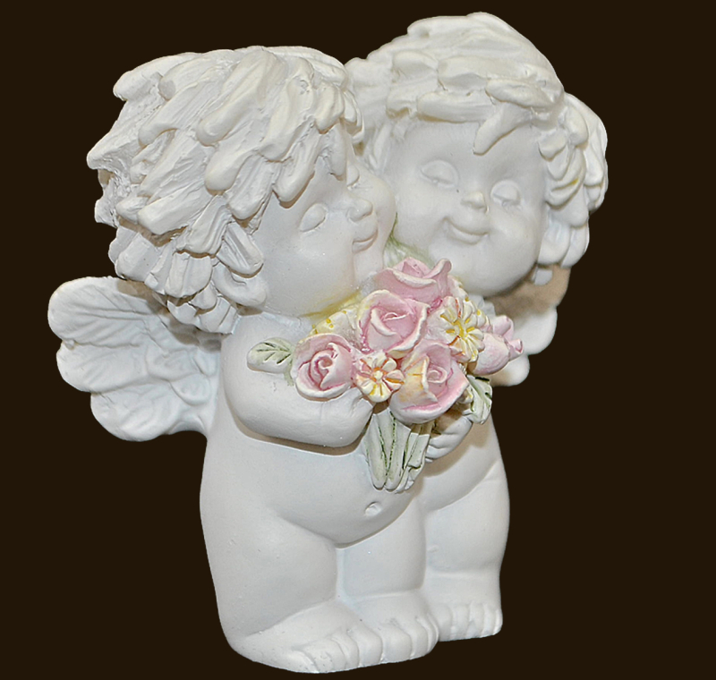 IGOR-Paar mit Blumenstrauss Höhe: 6 cm