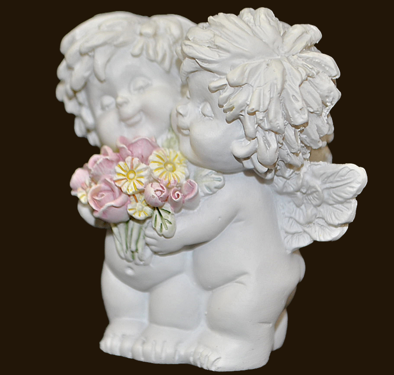 IGOR-Paar mit Blumenstrauss Höhe: 6 cm