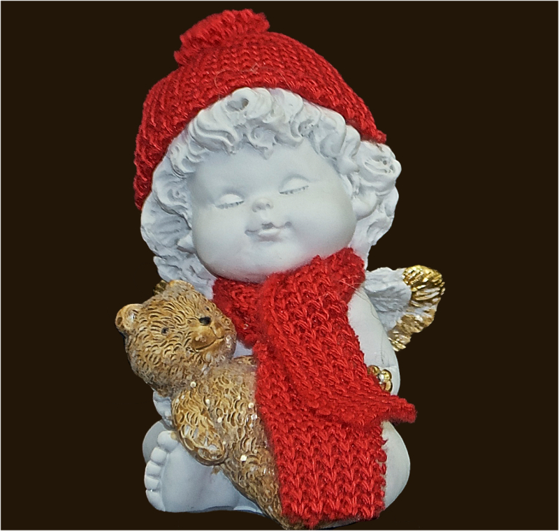 IGOR Weihnachtsengel mit Teddybär Höhe: 11 cm