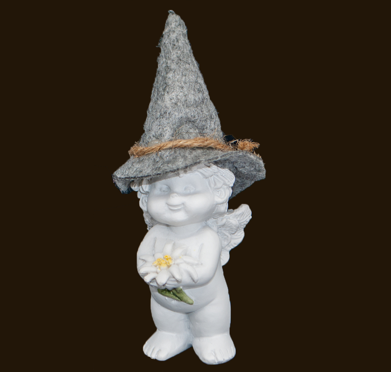 Griass Di – IGOR mit Filzhut und Edelweiss (Figur 2) Höhe: 11 cm