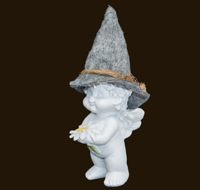 Griass Di – IGOR mit Filzhut und Edelweiss (Figur 2) Höhe: 11 cm